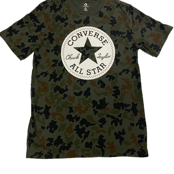 Converse Men's Chuck Patch Short Sleeve T-Shirt Small Camo - Picture 1 of 6